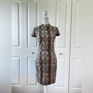 I AM GIA. Viper Aoki Snakeskin Print Dress size medium